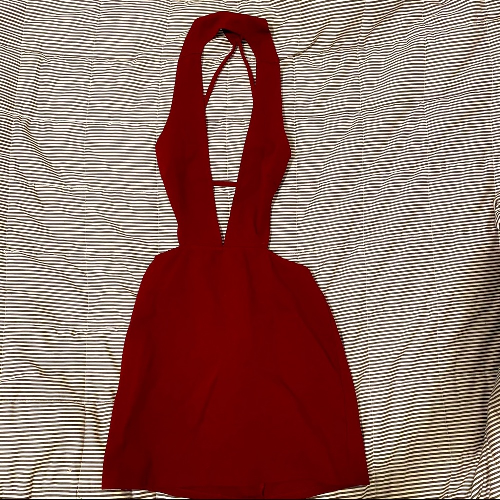 Strappy Burgundy Bodycon Dress NEW